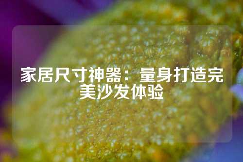 家居尺寸神器：量身打造完美沙发体验