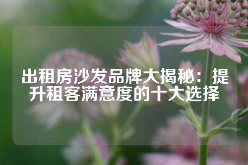 出租房沙发品牌大揭秘：提升租客满意度的十大选择