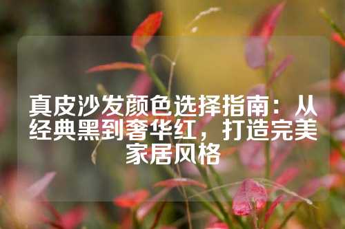 真皮沙发颜色选择指南：从经典黑到奢华红，打造完美家居风格