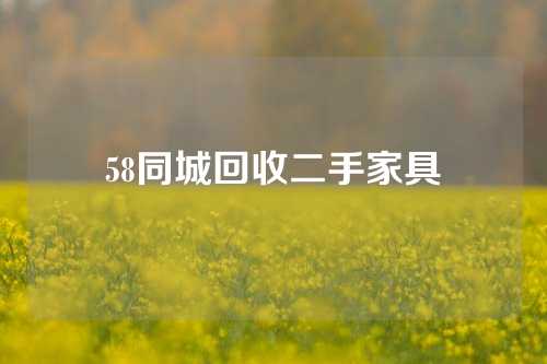 58同城回收二手家具