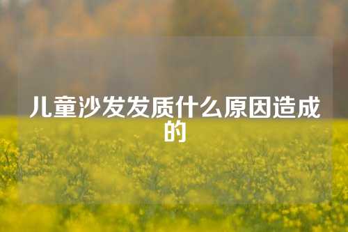 儿童沙发发质什么原因造成的