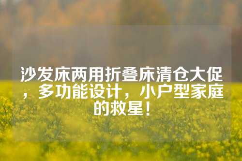 沙发床两用折叠床清仓大促，多功能设计，小户型家庭的救星！