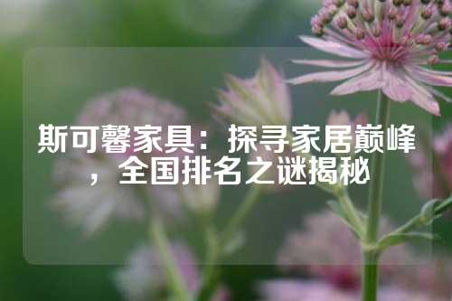斯可馨家具:探寻家居巅峰,全国排名之谜揭秘