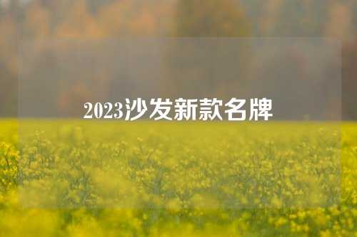 2023沙发新款名牌