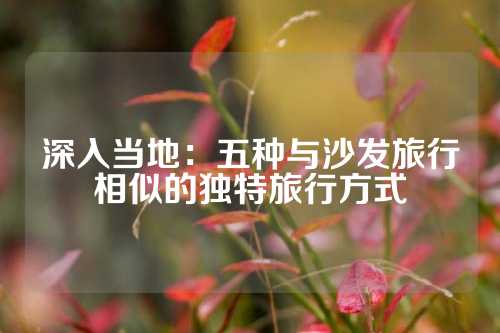 深入当地：五种与沙发旅行相似的独特旅行方式