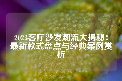 2023客厅沙发潮流大揭秘：最新款式盘点与经典案例赏析