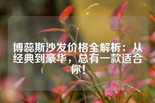 博蕊斯沙发价格全解析：从经典到豪华，总有一款适合你！
