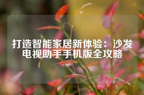 打造智能家居新体验：沙发电视助手手机版全攻略