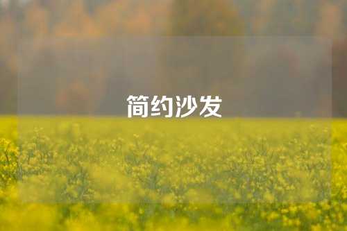 简约沙发