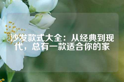沙发款式大全：从经典到现代，总有一款适合你的家