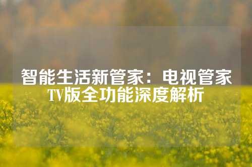 智能生活新管家：电视管家TV版全功能深度解析