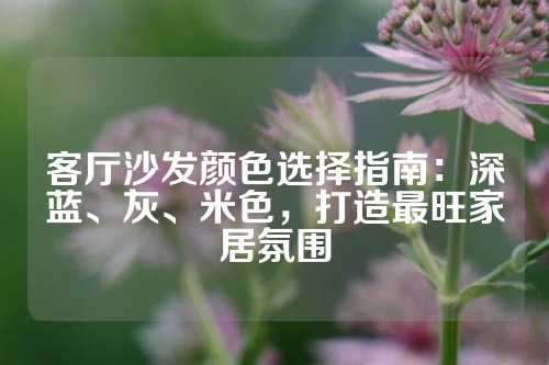 客厅沙发颜色选择指南：深蓝、灰、米色，打造最旺家居氛围