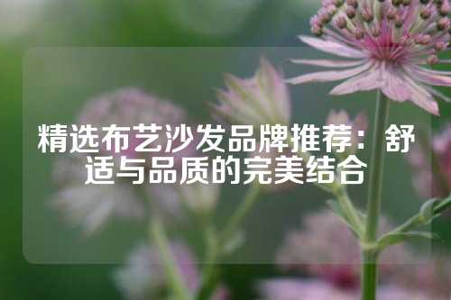 精选布艺沙发品牌推荐：舒适与品质的完美结合