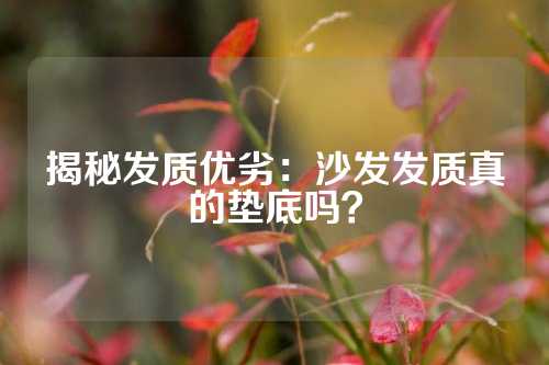 揭秘发质优劣：沙发发质真的垫底吗？