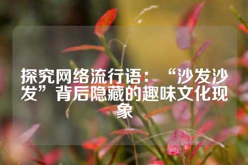 探究网络流行语：“沙发沙发”背后隐藏的趣味文化现象